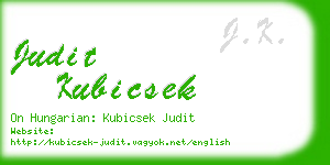 judit kubicsek business card
